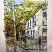 Mi Proyecto del curso: Paisajes urbanos en acuarela. Un proyecto de Arquitectura de Mario Alberto Reyes - 04.01.2021