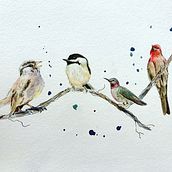 My project in Artistic Watercolor Techniques for Illustrating Birds course. Watercolor Painting project by Haike Tremblay - 01.04.2021