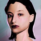 Retrato Digital. Alexandra Agoston. Digital Drawing, and Digital Painting project by leopirone - 01.10.2021