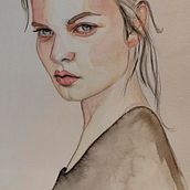Retrato con grafito y acuarela a partir de una fotografía  Ein Projekt aus dem Bereich Aquarellmalerei von Palmi Segura - 04.01.2021