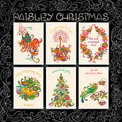 Paisley Christmas cards. Digital Drawing, and Digital Illustration project by lena_pugacheva - 01.05.2021