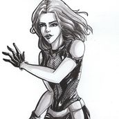 Mi Proyecto del curso: Diseño de personajes femeninos para cómics. Traditional illustration & Ink Illustration project by Melanie Díaz Lara - 01.05.2021