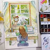 My project in Storytelling through Watercolor Illustration course. Een project van Traditionele illustratie y Aquarelschilderen van Marijjo Dumagat - 05.01.2021