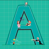 Videogame alphabet. Traditional illustration project by ericcrowley8 - 01.07.2021