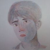 Mi Proyecto del curso : Retrato artístico en acuarela . % Diana Quispe Fabian tarafından hazırlanan Portre Çizimi projesi - 01.13.2021