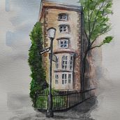 My project in Architectural Sketching with Watercolor and Ink course. Un proyecto de Pintura a la acuarela de adrijana_lucev - 08.01.2021