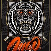 Ilustración y lettering Mao tattoo . Street Art project by Miguel - 01.09.2021