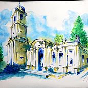 Mi Proyecto del curso: Dibujo arquitectónico con acuarela y tinta. Street Art project by Juan Carlos Rodriguez - 01.09.2021