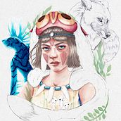 Mi Proyecto del curso: Retrato ilustrado en acuarela. Pencil Drawing, Portrait Drawing, Manga, and Watercolor Painting project by Isis Rodriguez - 01.09.2021