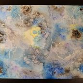 Mi Proyecto del curso: Galaxia Flor de Loto. Watercolor Painting project by Virginia - 01.09.2021