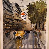 My project in Urban Landscapes in Watercolor course. Watercolor Painting project by Daniel Mateescu - 01.09.2021