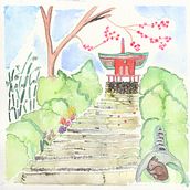 My project in Watercolor Illustration with Japanese Influence course. Een project van Aquarelschilderen van Alessia Catalani - 11.01.2021