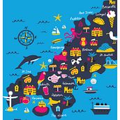 Cornwall Maps. Children's Illustration, Digital Illustration, Editorial Illustration, and Traditional illustration project by Melanie Chadwick - 01.11.2021