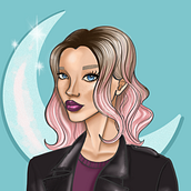 My project in Female Character Portraits in Procreate course. Character Design, Fashion Design, and Graphic Design project by Erica CB - 01.11.2021