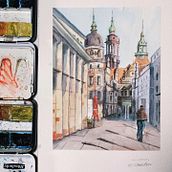 My project in Architectural Sketching with Watercolor and Ink course. Architectural Illustration, and Watercolor Painting project by charlotte_zhang - 01.11.2021