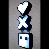 Figura con iluminación LED, logo de LOVE, DEATH + ROBOTS. 3D, and 3D Design project by Erick Diaz - 03.23.2021