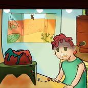 "Meu bolo, cara!" - Projeto"Princípios da cor para ilustrações emotivas". Un progetto di Illustrazione digitale di Gabriel Lancaster Cardoso Baptista Libanio - 18.03.2021