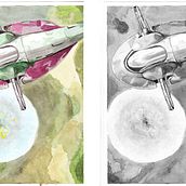 mi proyecto de Ilustración con acuarela: recrea tus escenas más icónicas. Watercolor Painting project by Victor Hugo Marcuzzi Gruber - 01.14.2021