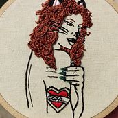 Cat Woman. Un projet de Broderie de Carolina B. Antigo - 10.06.2020