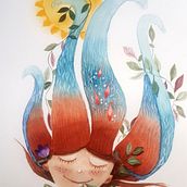 Mi Proyecto del curso: Técnicas de acuarela para ilustraciones de ensueño. Soñando. Traditional illustration project by Raquel Pachon - 01.13.2021