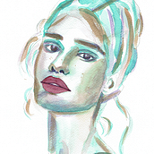 Final project in Artistic Portrait with Watercolors course. Watercolor Painting project by melboy57 - 01.13.2021