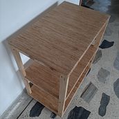 Mi Proyecto del curso: Mesa auxiliar con ruedas.. Un progetto di Falegnameria  di Sebastián Lugo - 13.01.2021