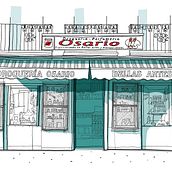 Comercio local. Drawing, and Traditional illustration project by ferreraledesma - 01.13.2021