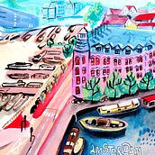 My project in Pictorial Sketchbook with Gouache course Ein Projekt aus dem Bereich Malerei mit Acr, l, Architektonische Fotografie, Collage, Concept Art, Digitale Illustration, Bildende Künste, Traditionelle Illustration und Kartonmodellbau von Ariadna de Raadt - 14.01.2021
