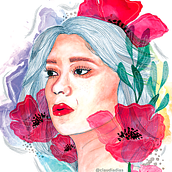 Meu projeto do curso: Retrato ilustrado em aquarela. Watercolor Painting project by claudiadias - 01.15.2021