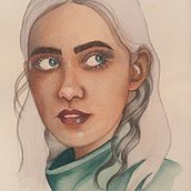 My project in Illustrated Portrait in Watercolor course.  project by Juliana Coelho - 01.15.2021