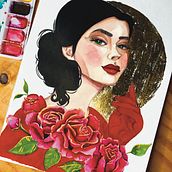 Meu projeto do curso: Retrato em aquarela a partir de uma fotografia. Projekt z dziedziny Malowanie akwarelą użytkownika Deborah Moro - 10.12.2020