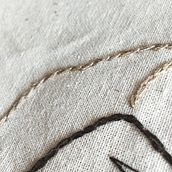 Mi Proyecto del curso: Retrato lineal bordado. Embroider project by Johana Morales - 01.15.2021