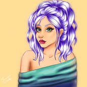 My project in Female Character Portraits in Procreate course. Projekt z dziedziny R, sunek c, frow, Ilustracja c, frowa, Malarstwo c i frowe użytkownika Sunnie Wicker - 16.01.2021