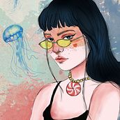 My project in Illustration Techniques with Digital Watercolor course. Artistic Drawing, and Watercolor Painting project by Hansika Thakur - 01.16.2021