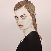 Mi Proyecto del curso: Retrato en acuarela a partir de una fotografía . Lukisan Cat Air proyek oleh Carolina Llanos Araya - 01.16.2021