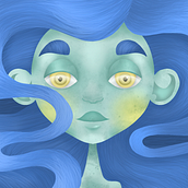 Criatura subacuática. Traditional illustration, Digital Illustration, and Digital Painting project by Natalia Tertusio - 01.16.2021