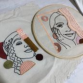 Mi Proyecto del curso: Retrato lineal bordado. Embroider project by John John - 01.17.2021