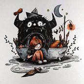 Meu projeto do curso: Relatos ilustrados: da ideia ao papel. Ilustração tradicional, Ilustração editorial, Ilustração infantil, e Pintura em aquarela projeto de evelindebei - 20.01.2021