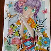 Mi Proyecto del curso: Coloreado con marcadores para dibujo manga. Drawing project by Mayka Muñoz Ruiz - 01.17.2021