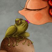 A PRINCESA E O SAPO. Een project van  Tekening, Traditionele illustratie y Digitale illustratie van Rony Nobre - 17.01.2021