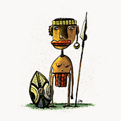 Guerrera. Traditional illustration project by Lucas Wilkosz - 01.17.2021