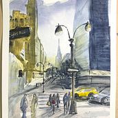 NY. Watercolor Painting project by slippig - 01.18.2021