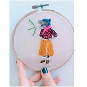 Mi Proyecto del curso: Bordado en fotografías sobre tela. Embroider, Collage, DIY, and Photomontage project by Pilar Santiño - 01.18.2021
