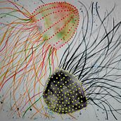 Medusas . Watercolor Painting project by barbarella_lou - 01.18.2021