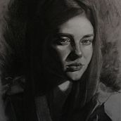 Mi Proyecto del curso: Retrato realista al carboncillo. Een project van  Artistieke tekening,  Portrettekening y Realistische tekening van Elvis Torres - 18.01.2021