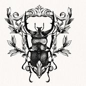 Mein Kursprojekt: Blackwork Tattoodesign. Traditional illustration project by Dimitri Litzinger - 01.18.2021
