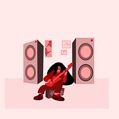 Personaje Rockeando . Animation, 2D Animation, Character Animation, Creativit, Drawing, and Traditional illustration project by Gustavo Hernández - 01.20.2021