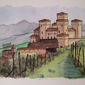 Watercolors sketch. Esboçado, e Pintura em aquarela projeto de Michele Andreoli - 20.01.2021