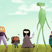 My project in Illustrated Characters Factory course: How to Survive in the Wilds. Un progetto di Character design, Illustrazione infantile, Illustrazione digitale e Illustrazione tradizionale di Maddison Ahlbrand - 20.01.2021