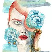 My project in Illustrated Portrait in Watercolor course. Un progetto di Pittura ad acquerello di Marta Fevereiro - 20.01.2021